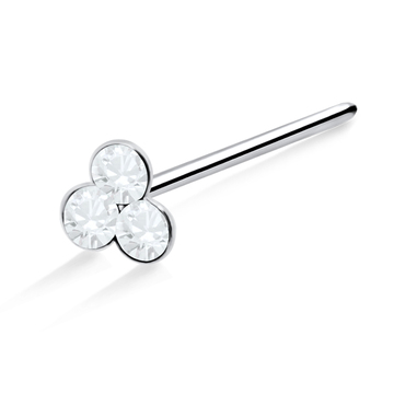 Colorful Stones Silver Straight Nose Stud NSKA-823